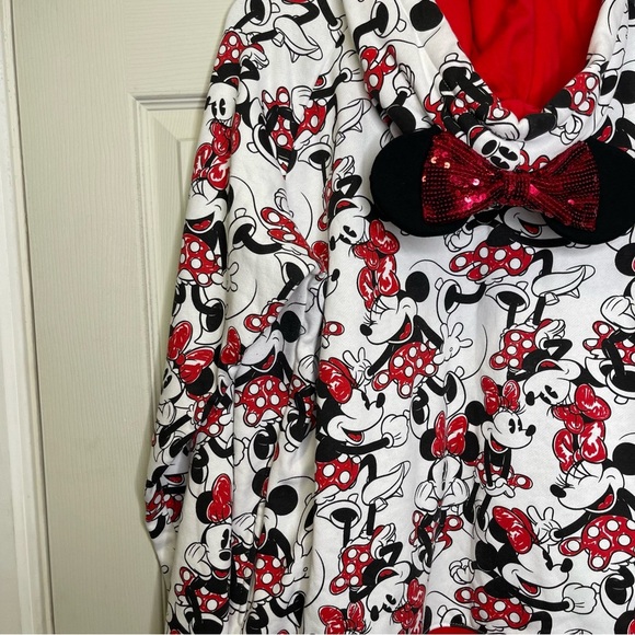 Disney Minnie Mouse Zip up Hoodie with Padded Mouse Ears - Women's Sz XL - Picture 11 of 14